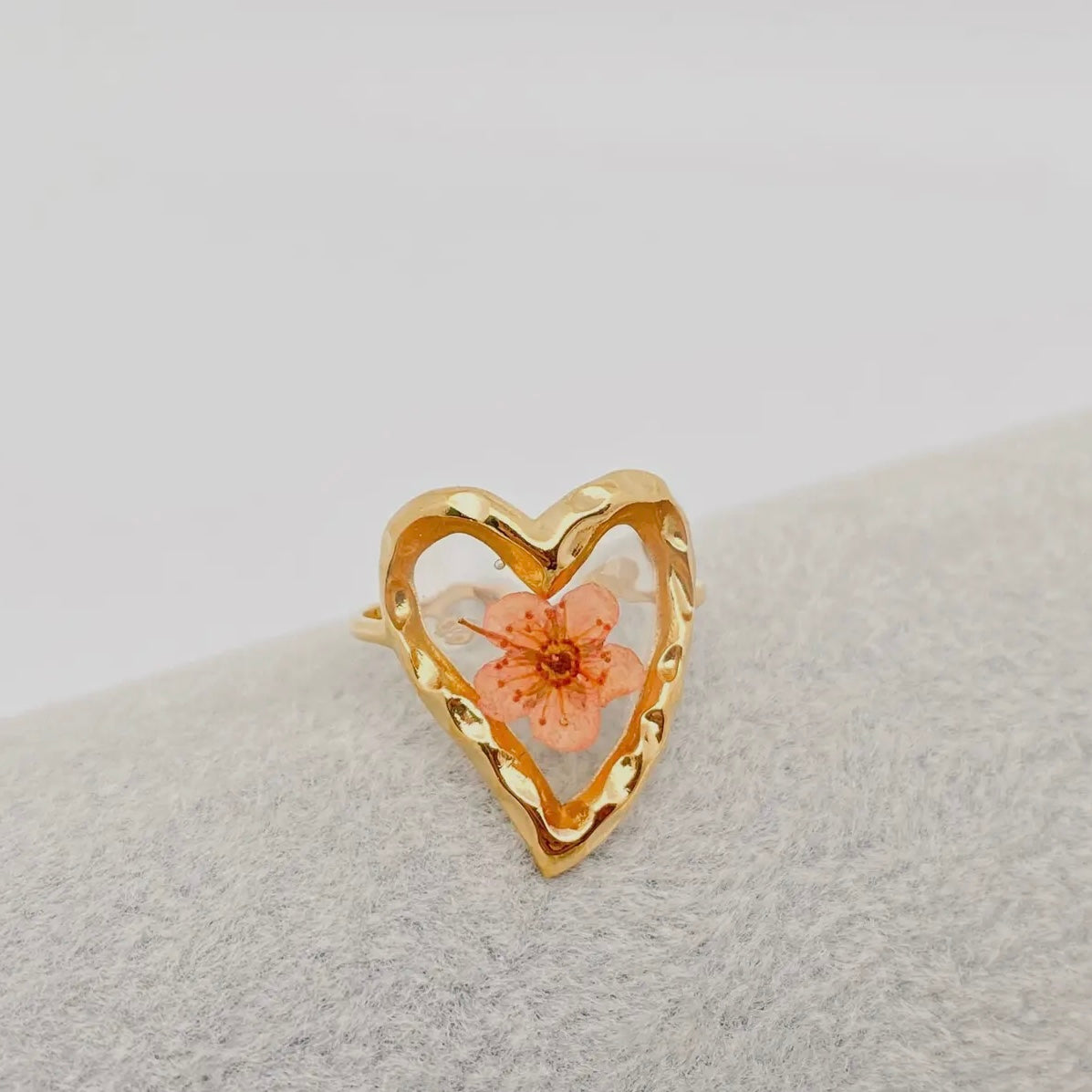 Flower Heart Ring
