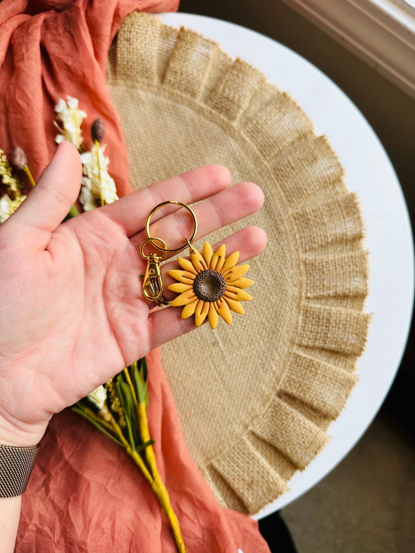 Sunflower Keychain