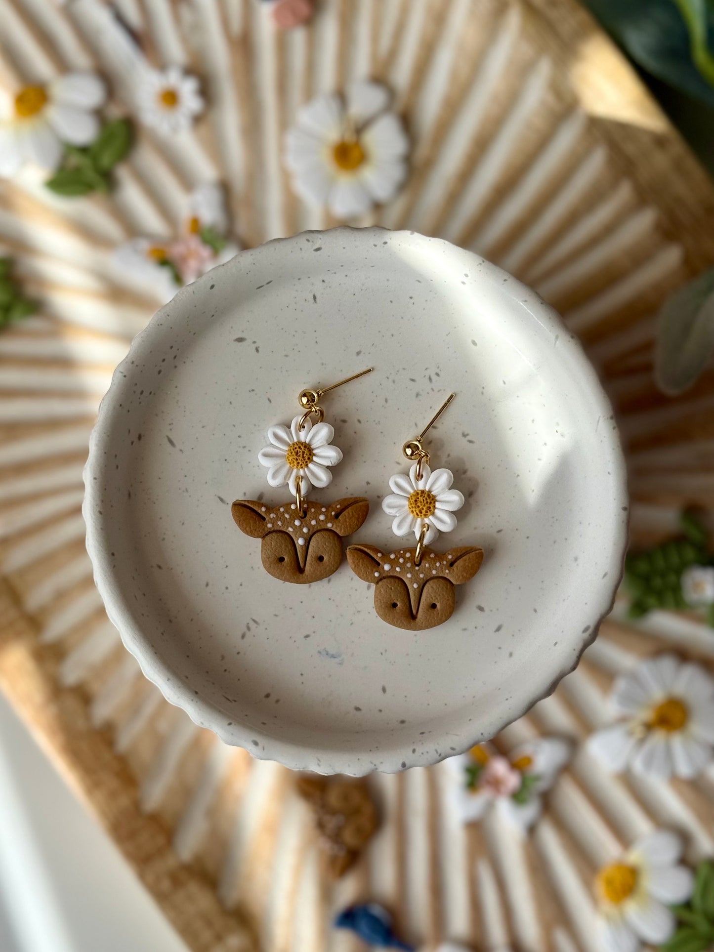 Deer and Daisy Dangles