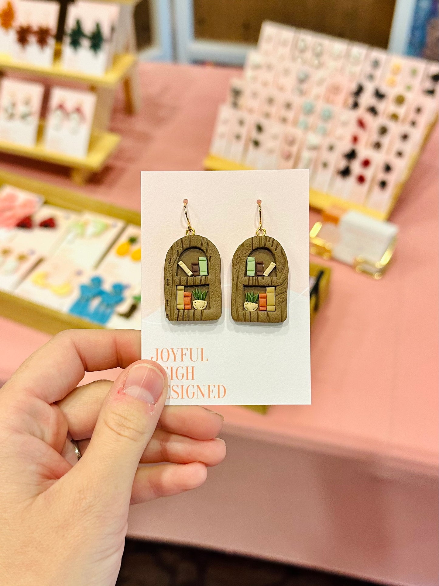 Bookshelf Earrings