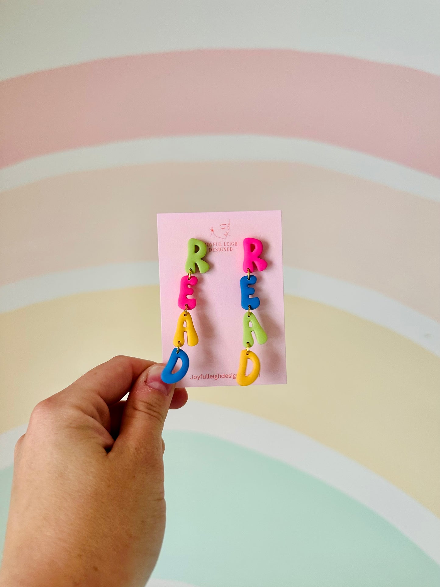 READ and Happy Face Earrings