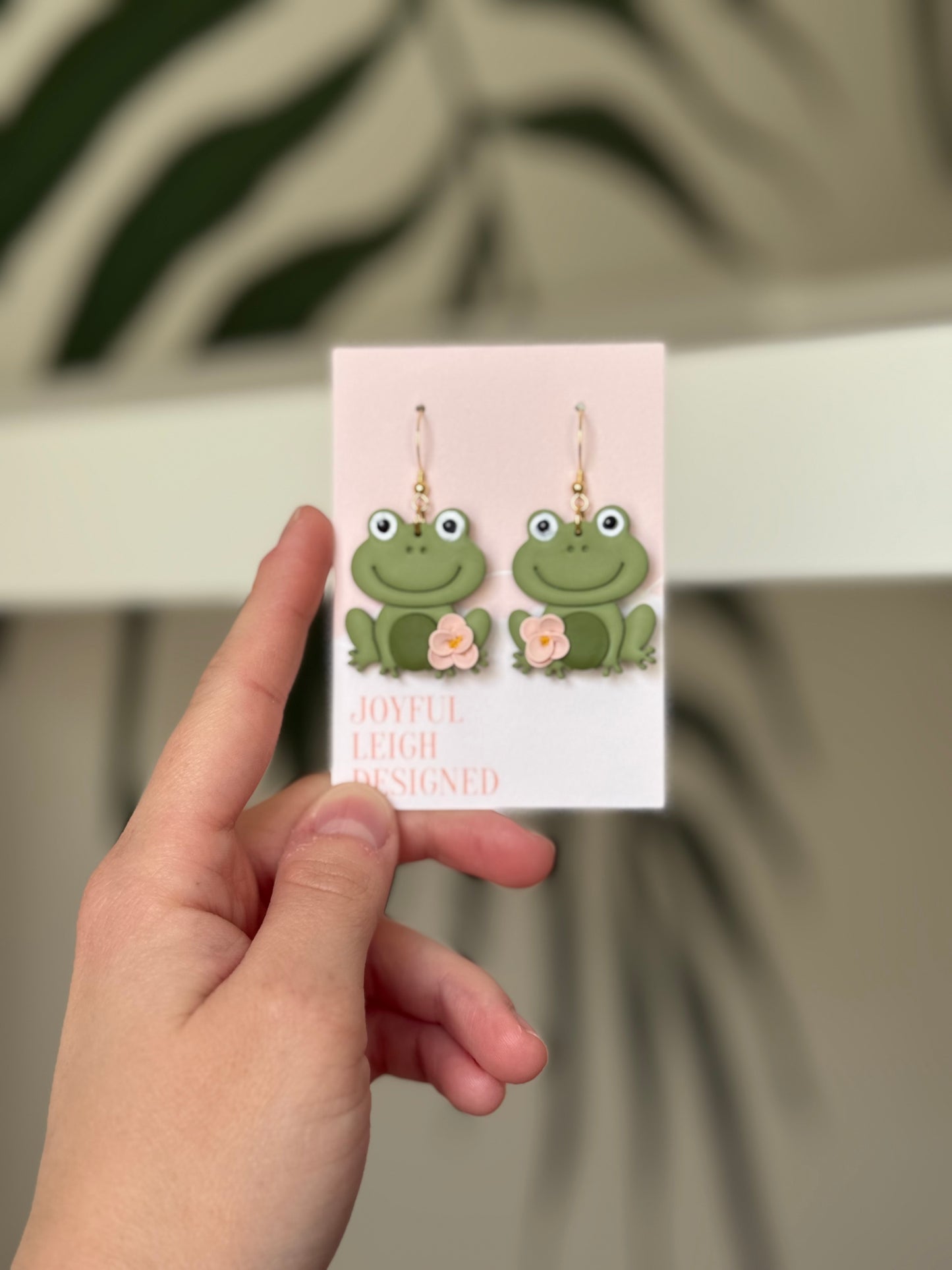 Floral Frog Dangles