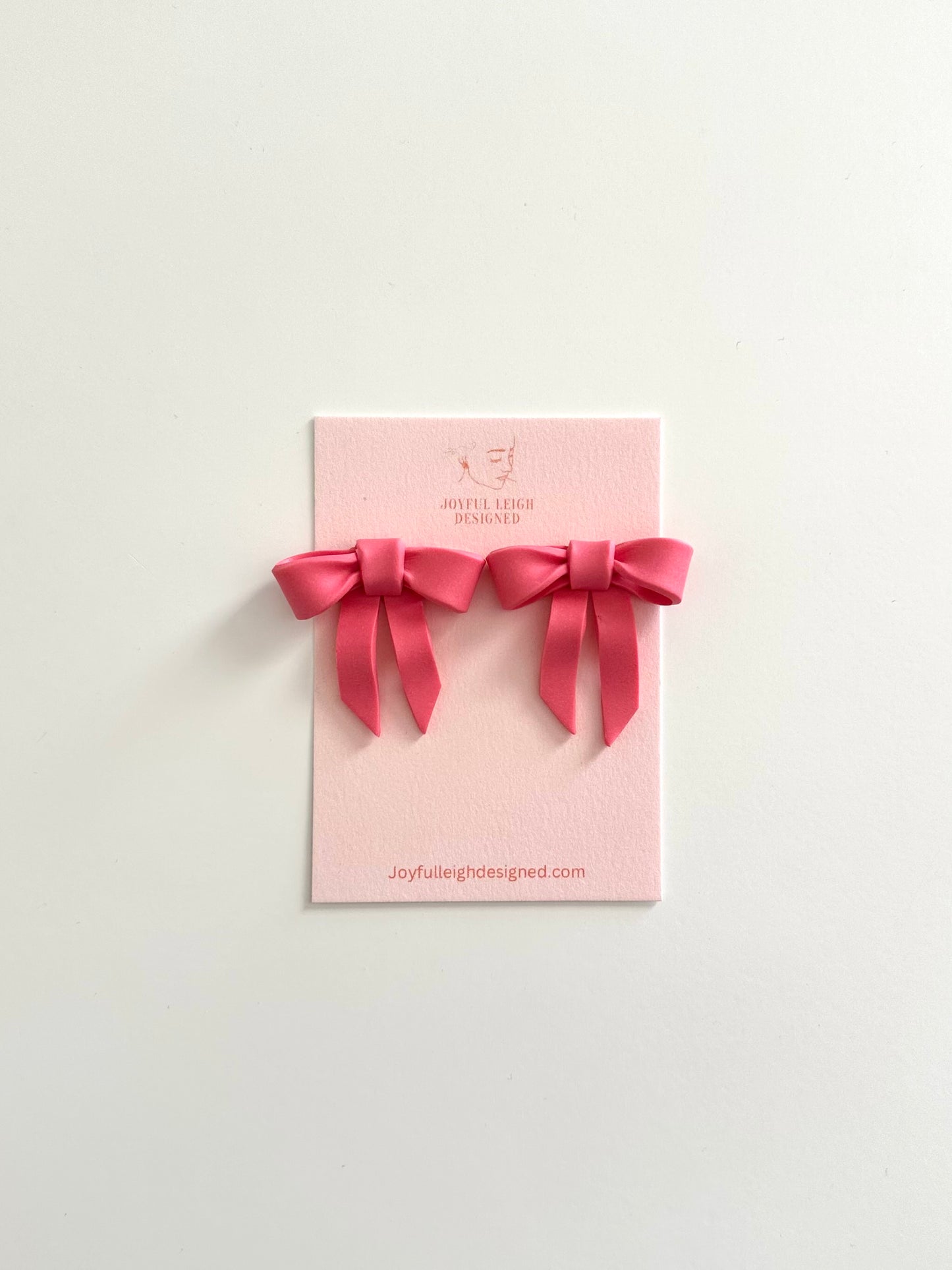 Bubblegum Pink Bow Statement Studs