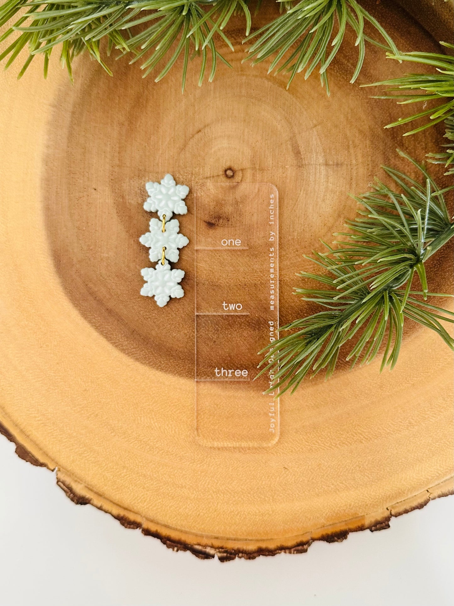 Blue and White Tiered Snowflakes