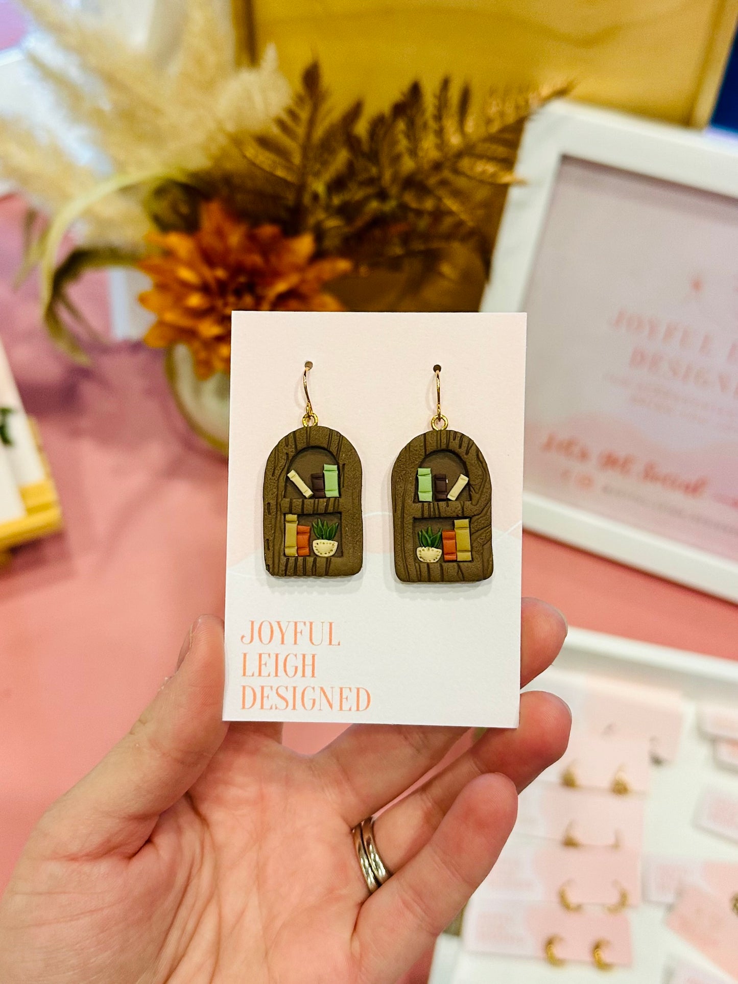 Bookshelf Earrings