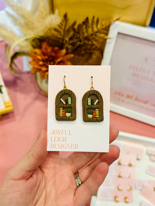 Bookshelf Earrings