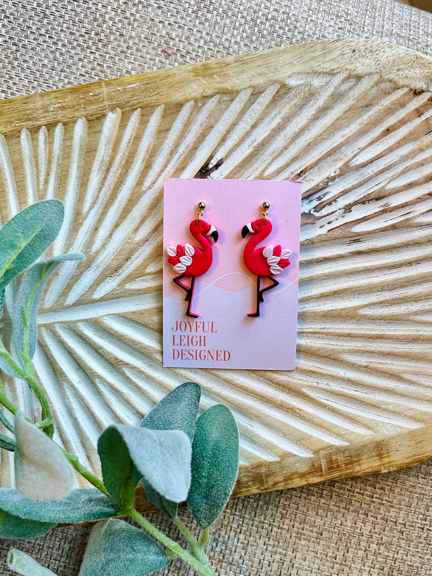 Hot Pink Flamingo Earrings