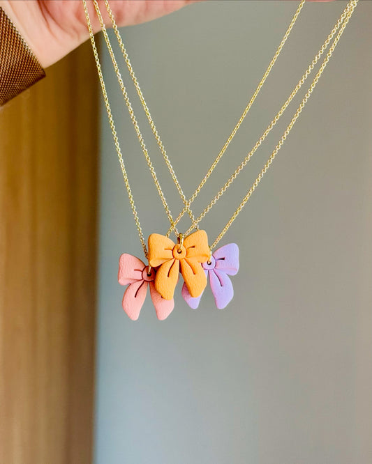 Spring Bow Necklaces