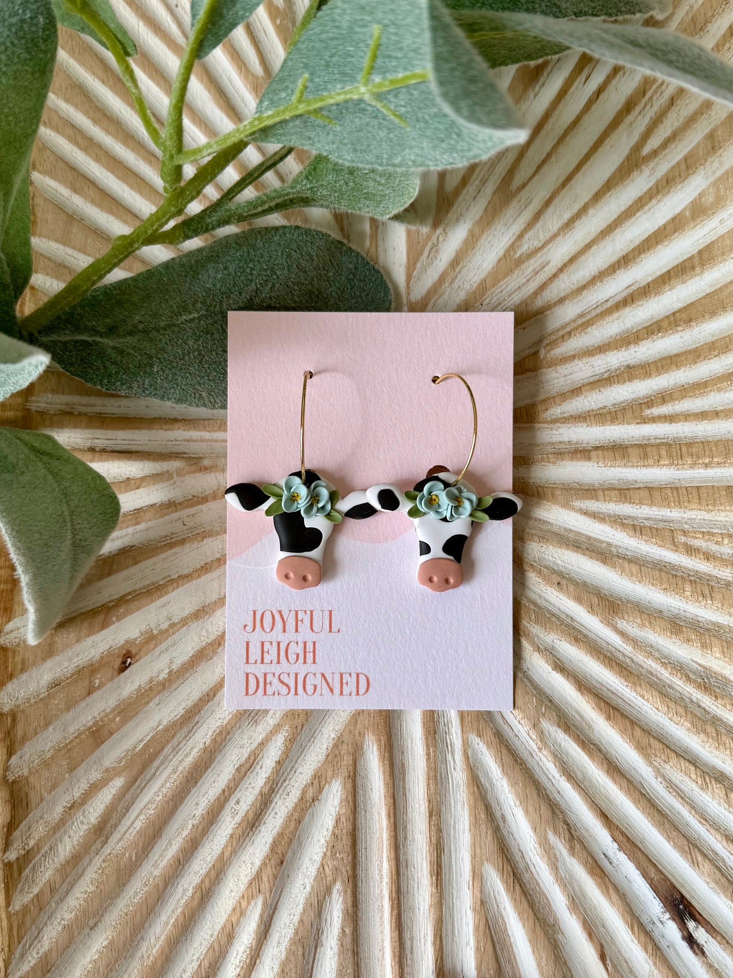 Floral Cow Hoops
