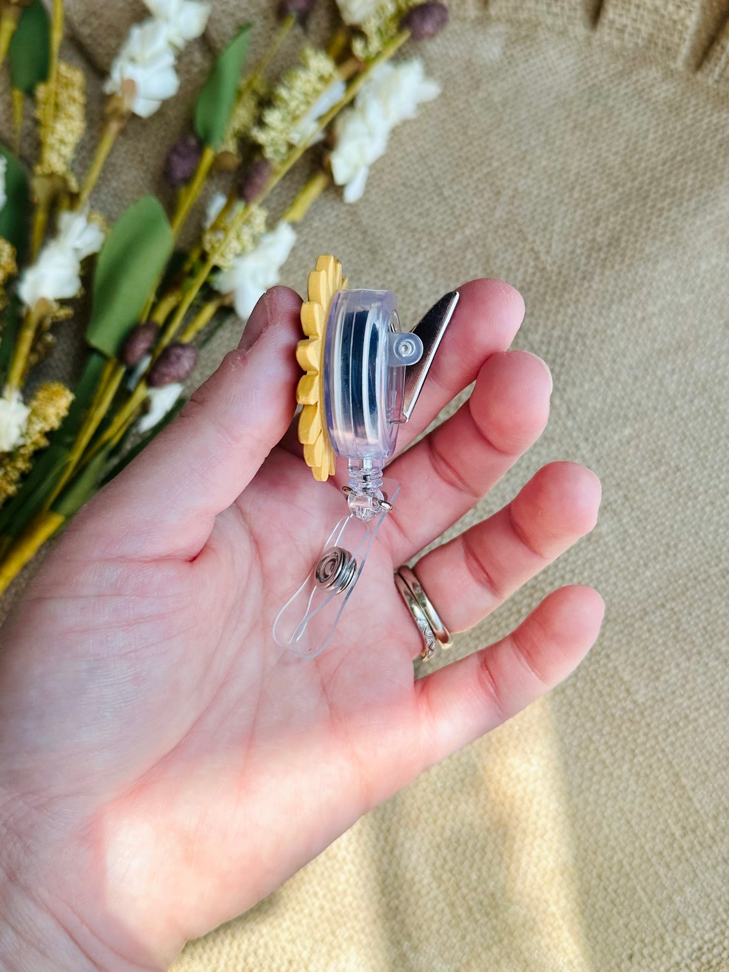 Sunflower Badge Reel