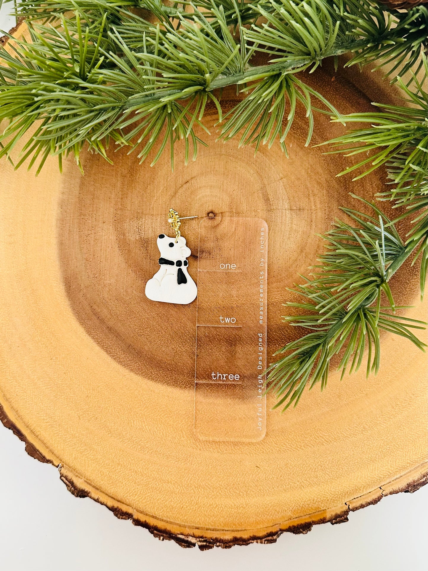 Polar Bear Dangles - Black Scarf