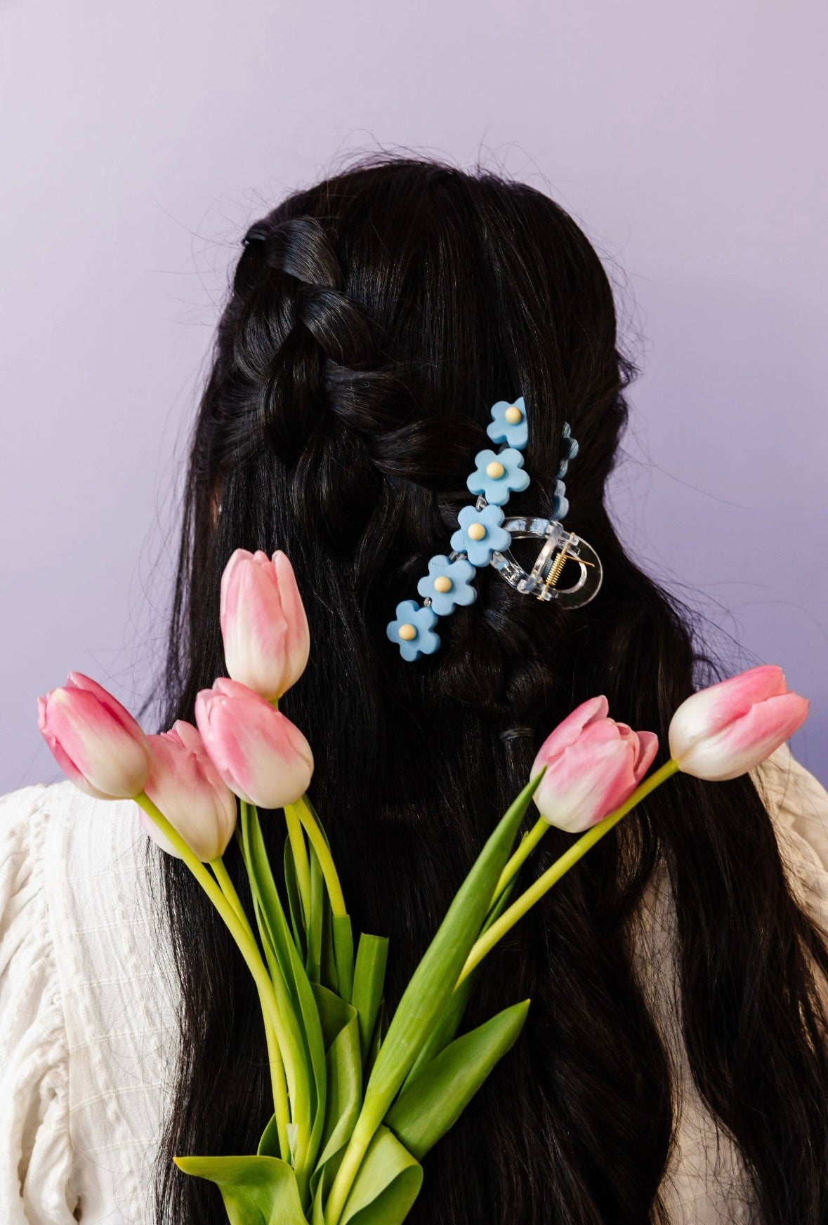 Blue Blossom Claw Clip