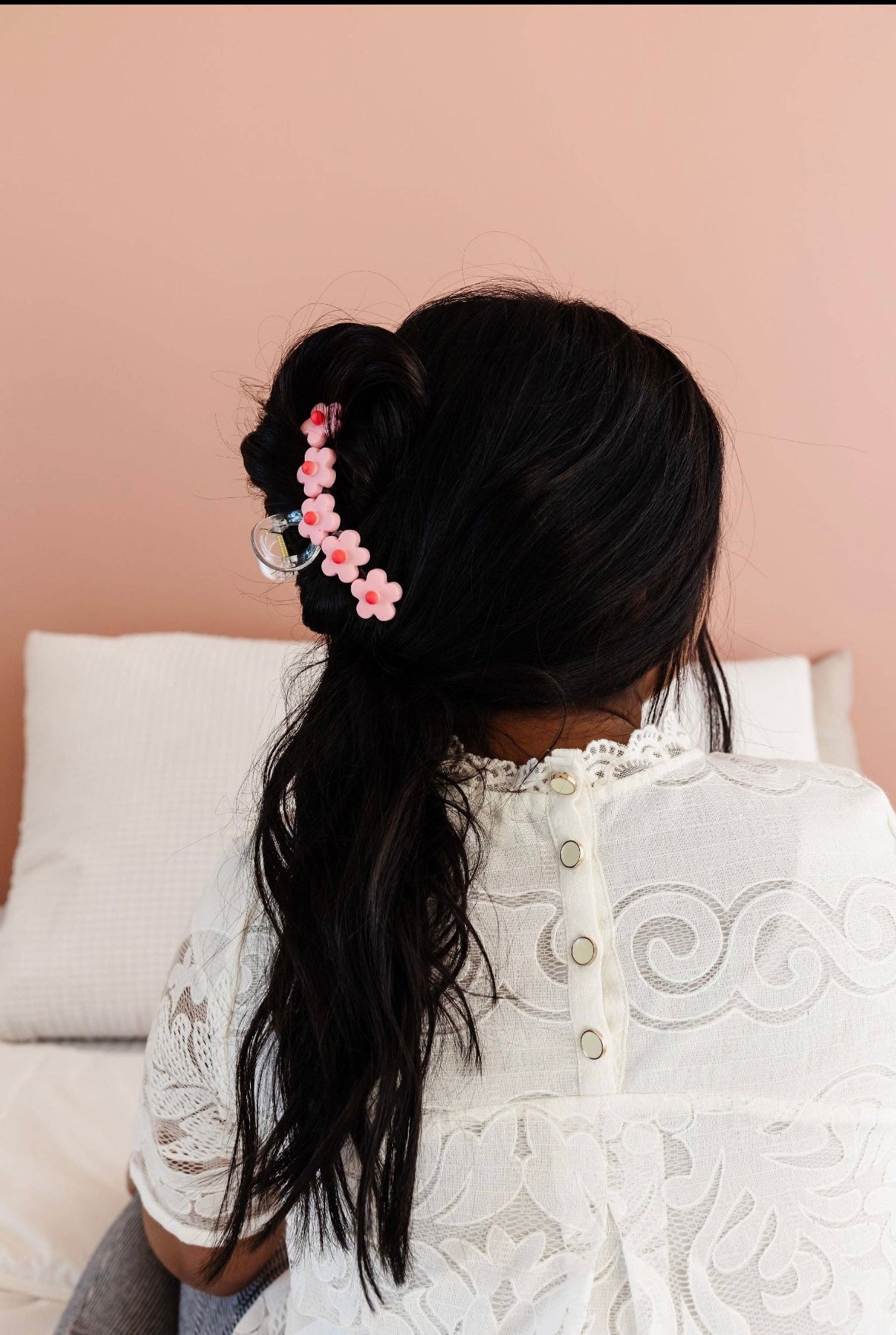 Pink Blossom Claw Clip