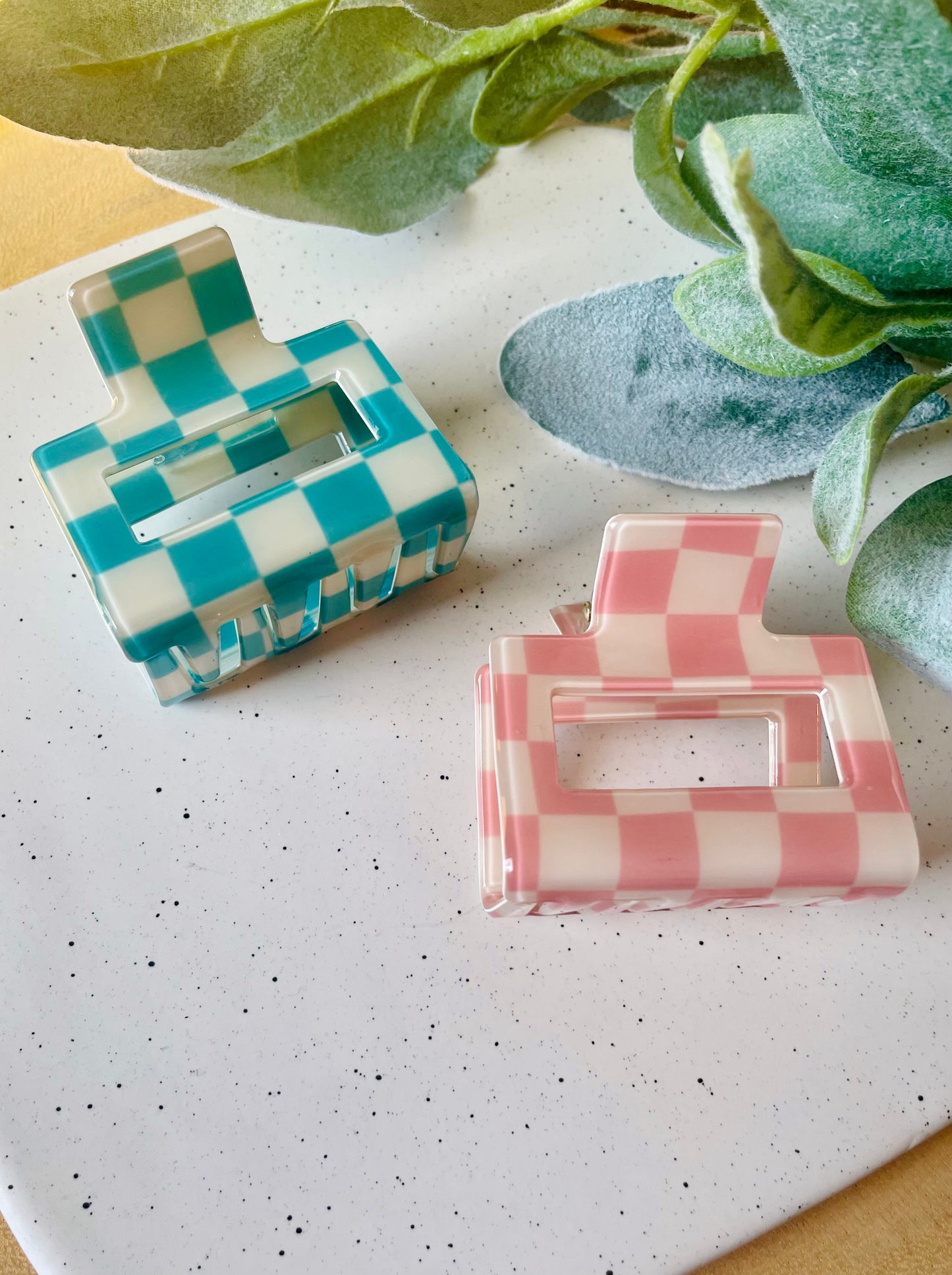 Checkered 2” Claw Clips