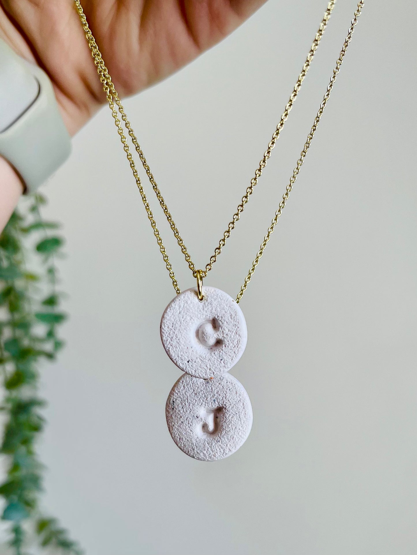 Pebble Initial Necklace