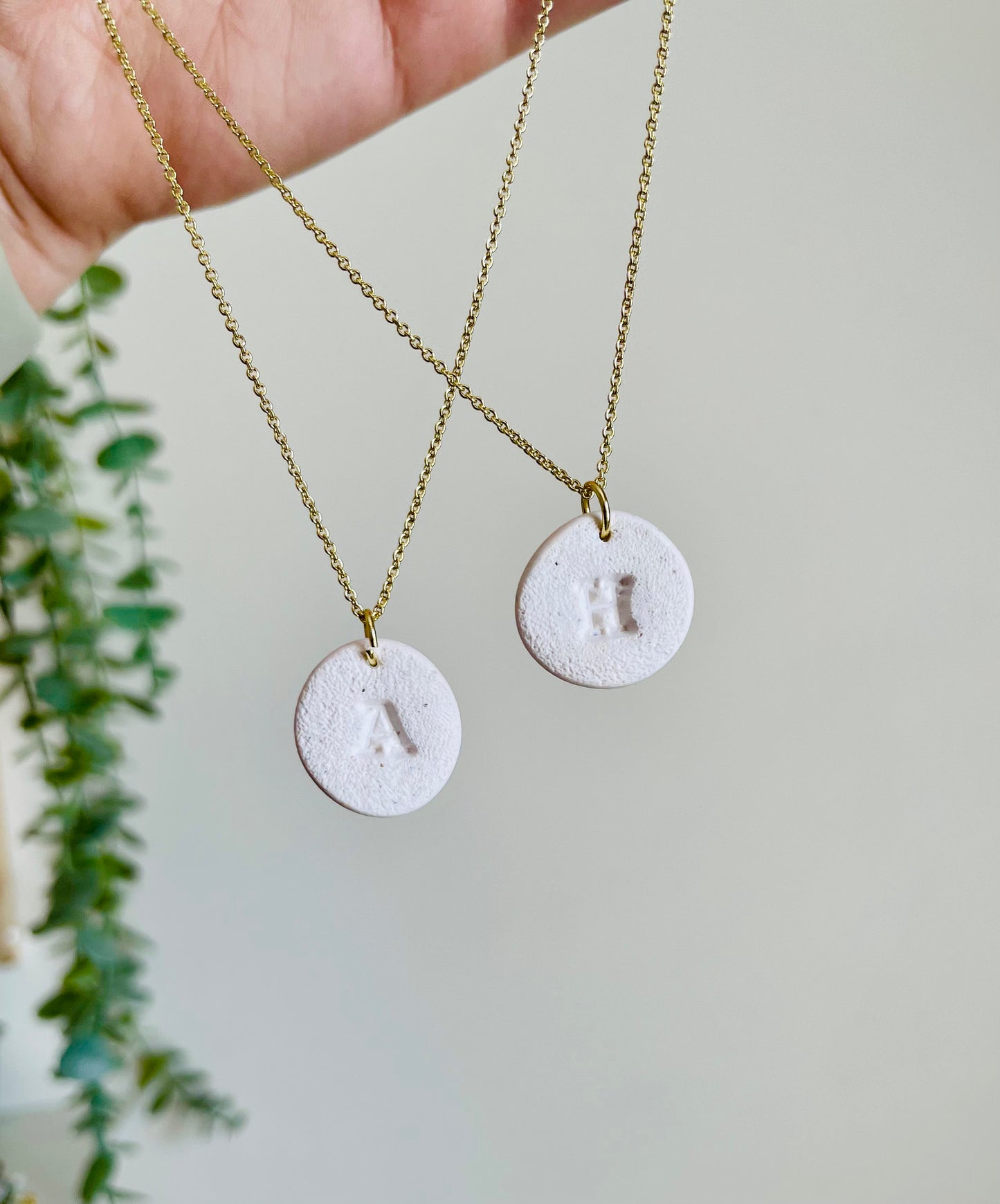 Pebble Initial Necklace