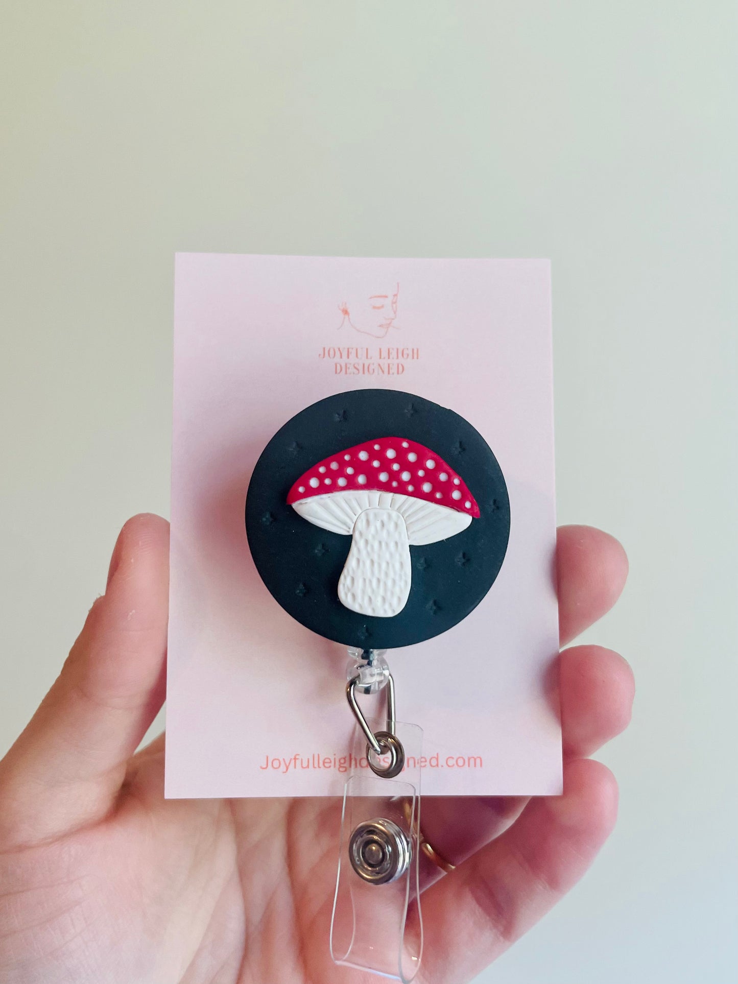 Mushroom Badge Reel