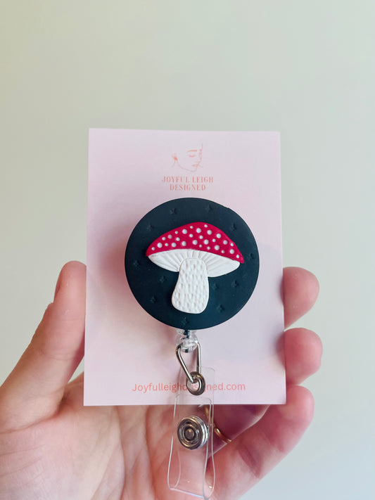 Mushroom Badge Reel