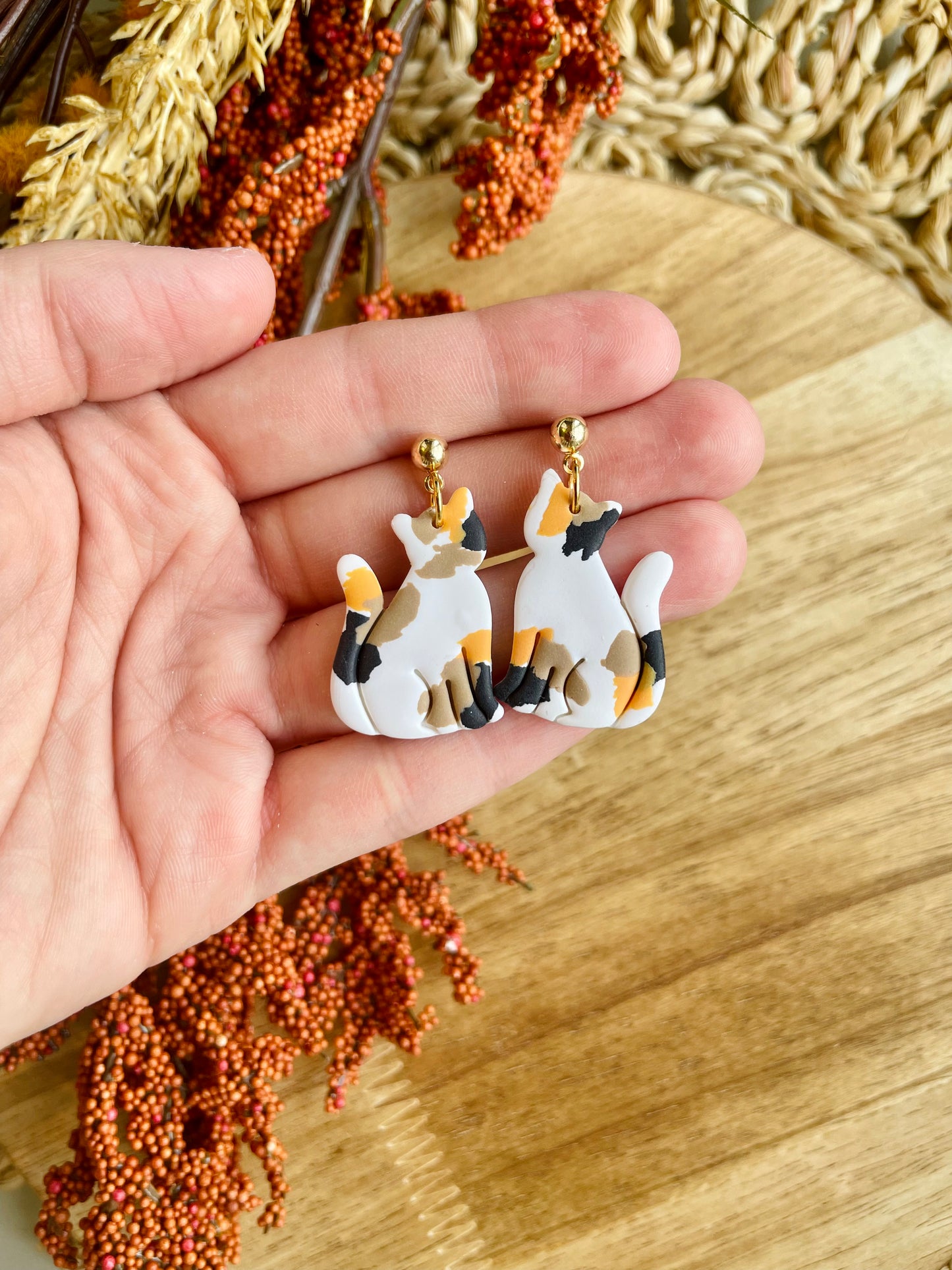Calico Cat Dangles