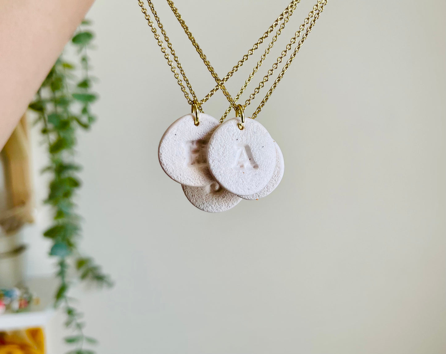Pebble Initial Necklace