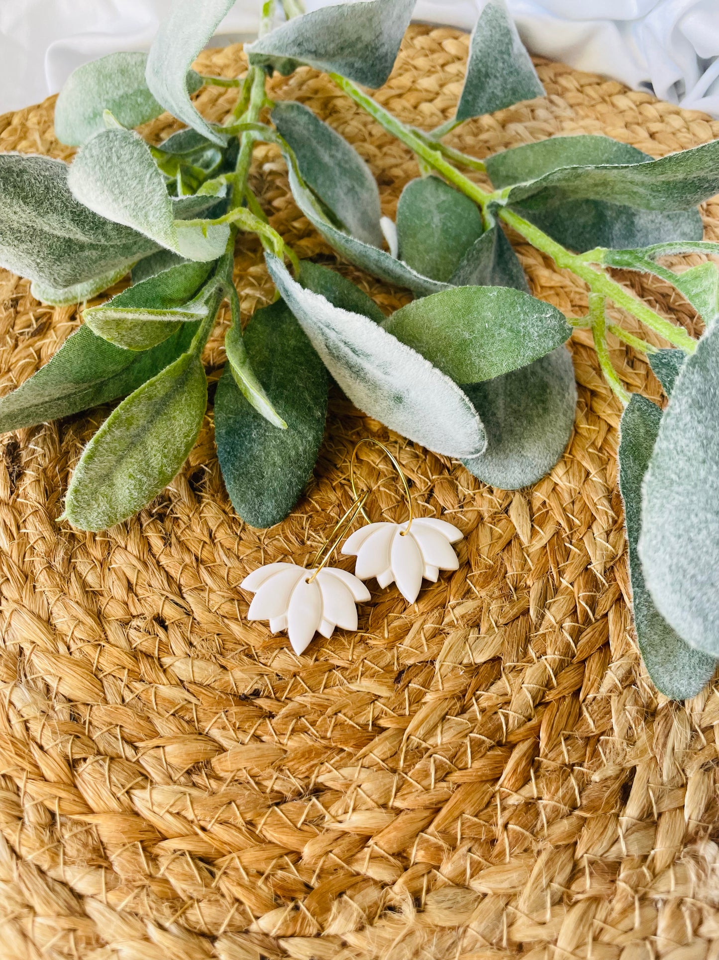 Lotus Blossom Hoops