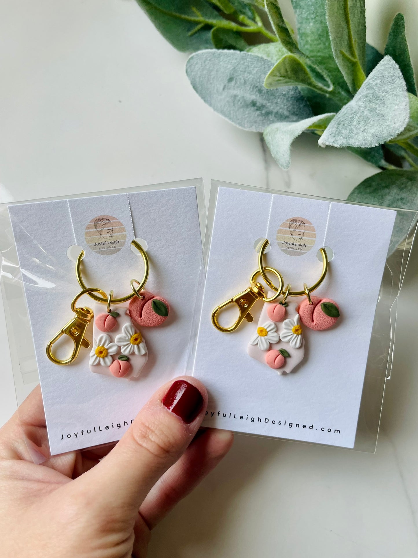 Georgia State Peach Keychain