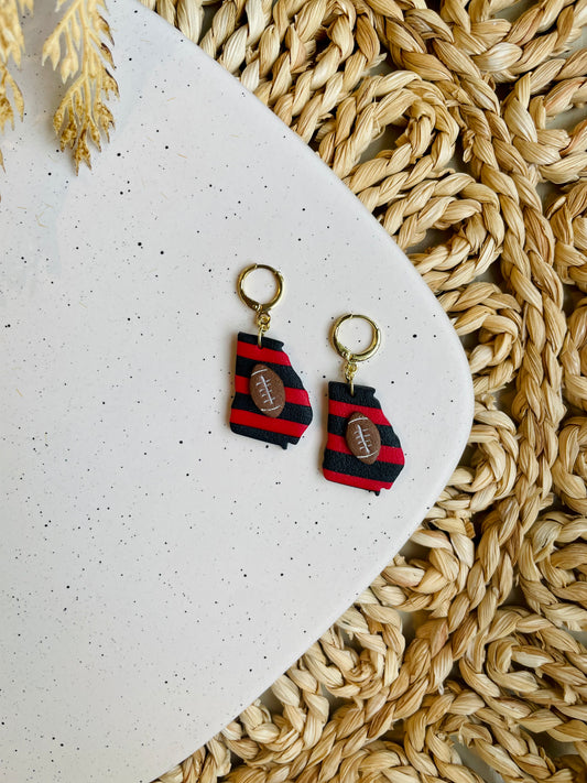 Georgia Football Earrings