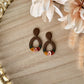 Brown Floral Teardrops