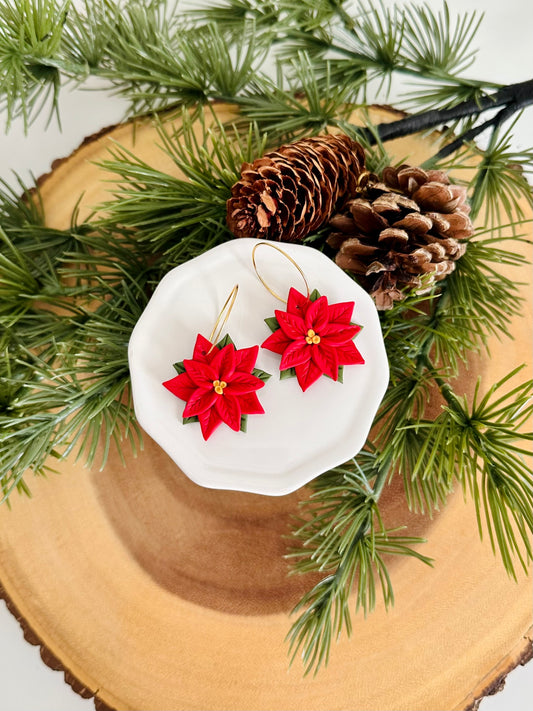 Poinsettia Hoops