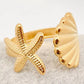 Starfish and Shell Ring