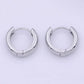 White Gold Filled 16mm Hoops