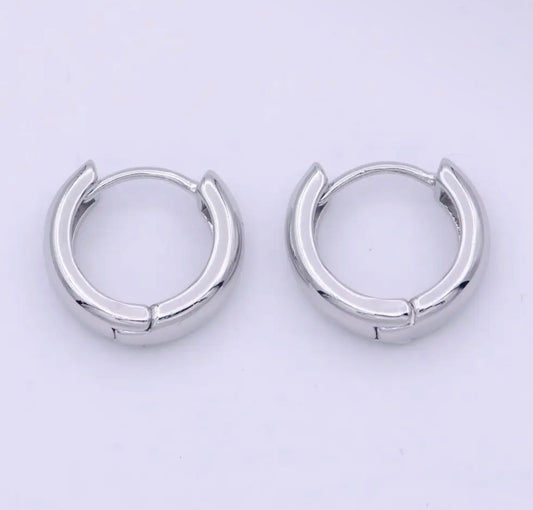 White Gold Filled 16mm Hoops