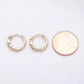 16k Gold Filled 13mm Cz Bezel Earrings
