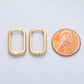16K Gold Filled Rectangle Hoops