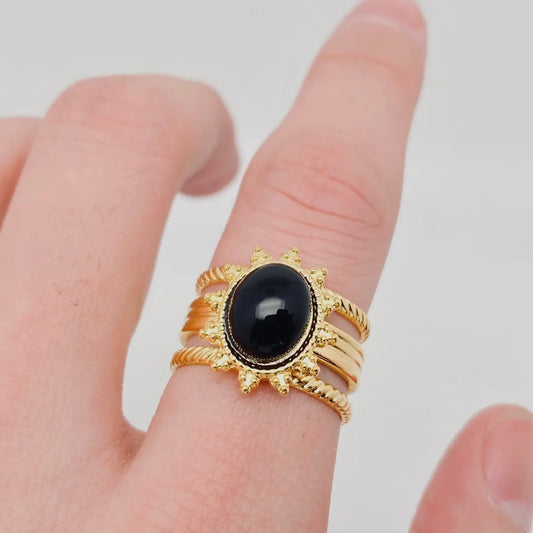 Black Stone Ring