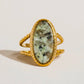 Oval Green Stone Ring