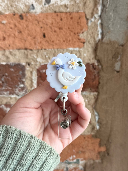 Spring Goose Badge Reel