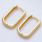 16K Gold Filled Rectangle Hoops