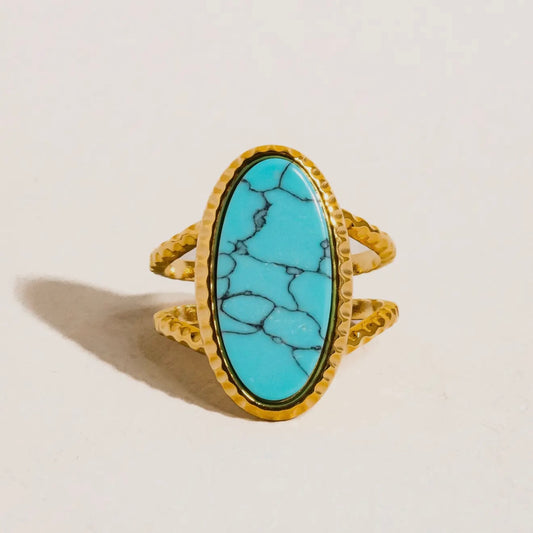 Oval Turquoise Stone Ring