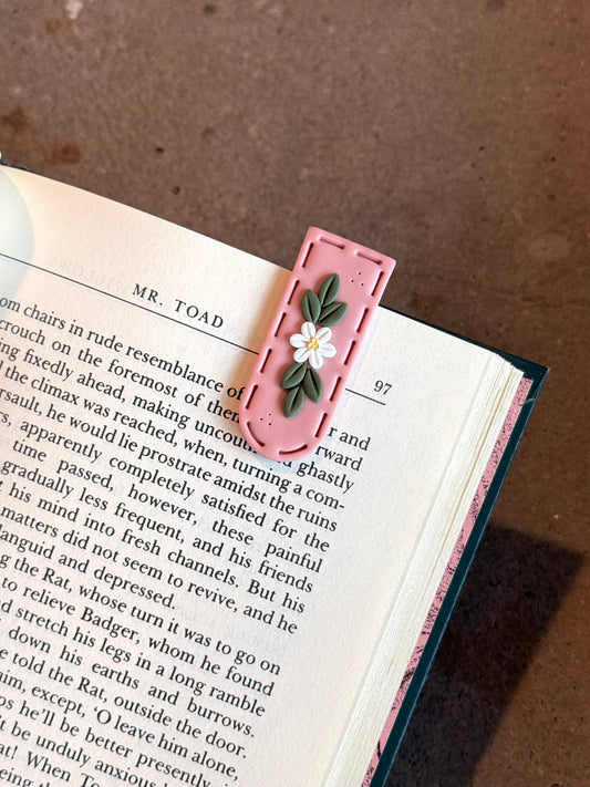 Pink Floral Bookmark
