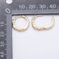 16k Gold Filled 17mm Cz Bezel Earrings