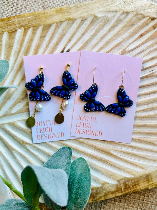 Blue Butterfly Earrings