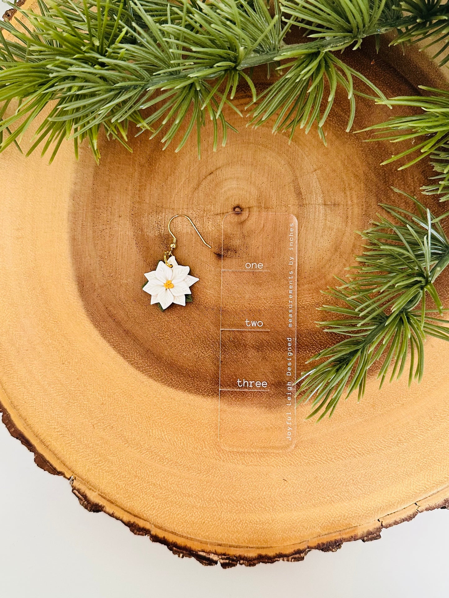 White Poinsettia Dangles