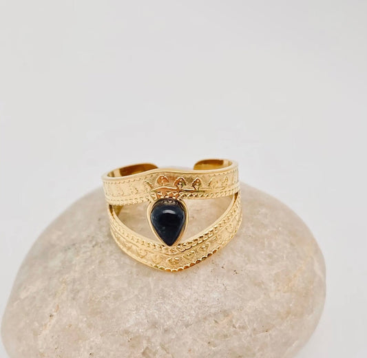 Black Stone Ring