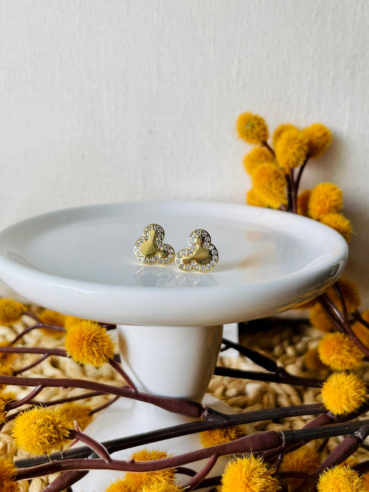 Gold Mouse Studs