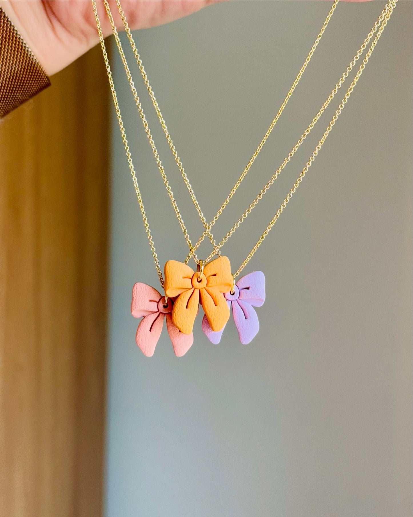 Spring Bow Necklaces
