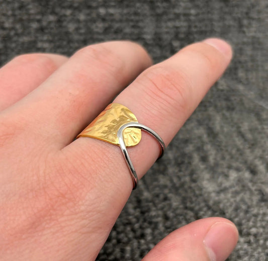 Two Tone Hollow Ring