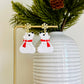 Polar Bear Dangles - Red Scarf