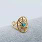 Turquoise Stone Sun Ring