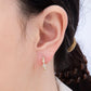 16k Gold Filled 17mm Cz Bezel Earrings